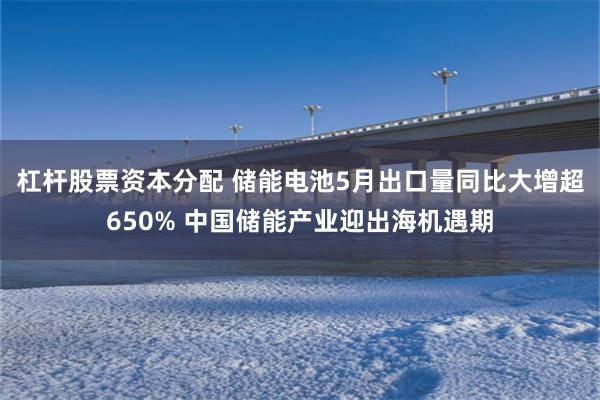 杠杆股票资本分配 储能电池5月出口量同比大增超650% 中国储能产业迎出海机遇期